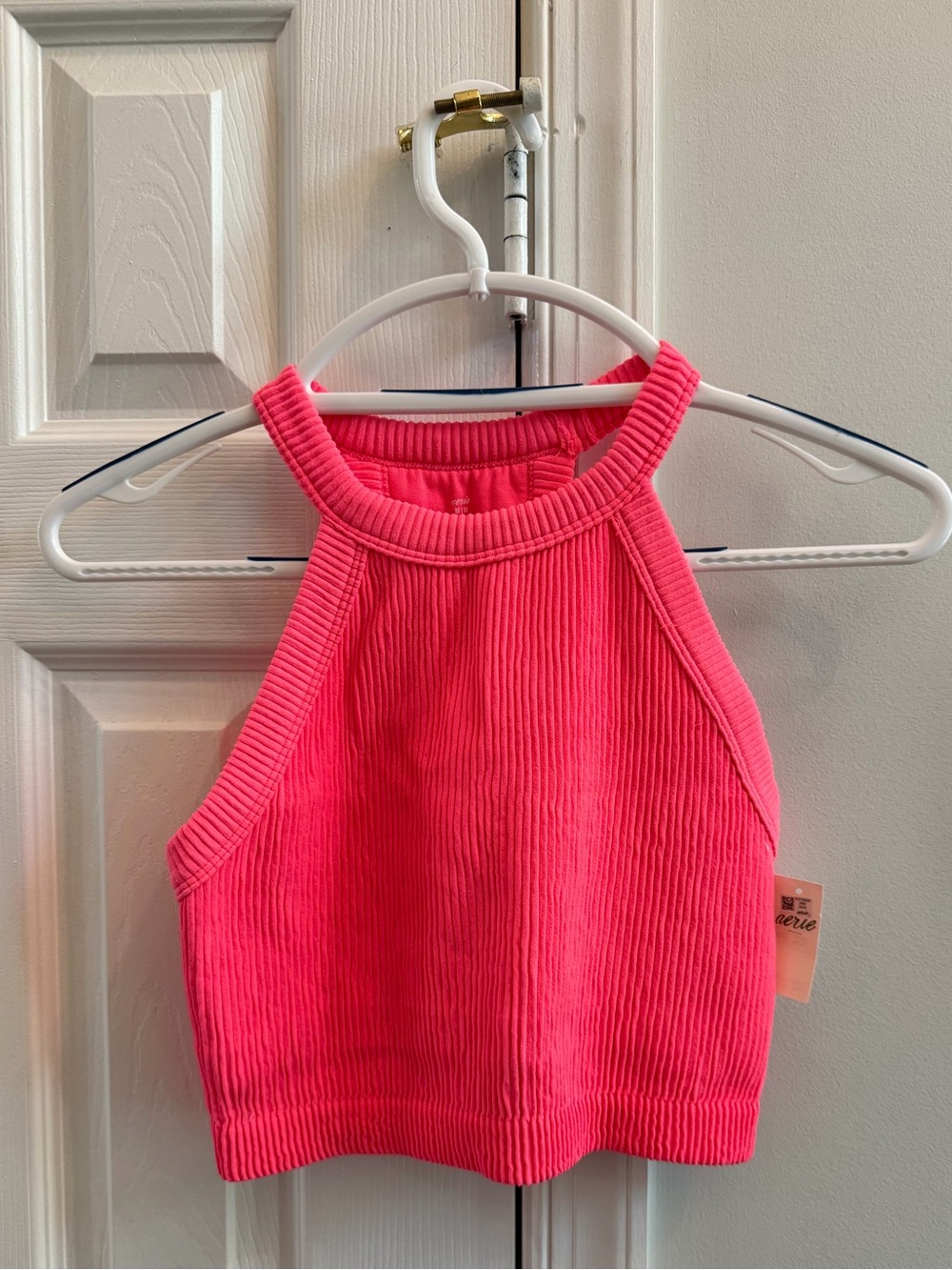 Aerie Ribbed Halter Tank